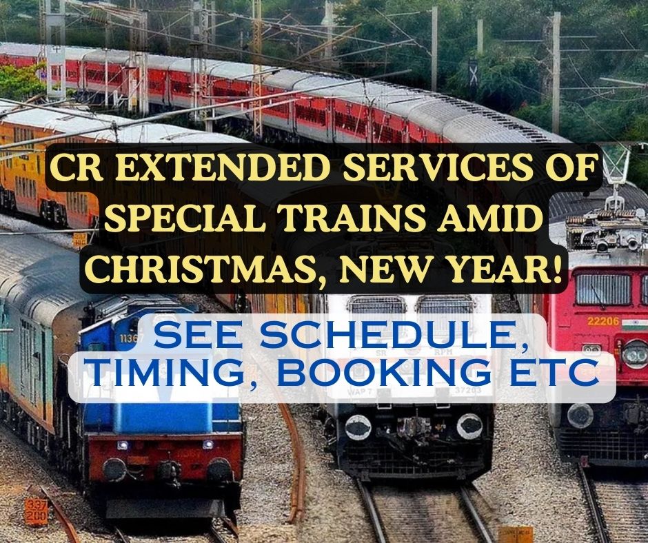 Central Railway Extended Services of Special Trains Amid Christmas, New Year
