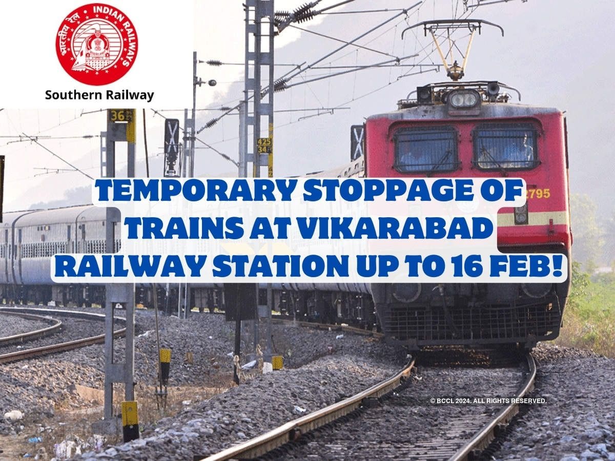 emporary Stoppage Of Trains At Vikarabad Railway station