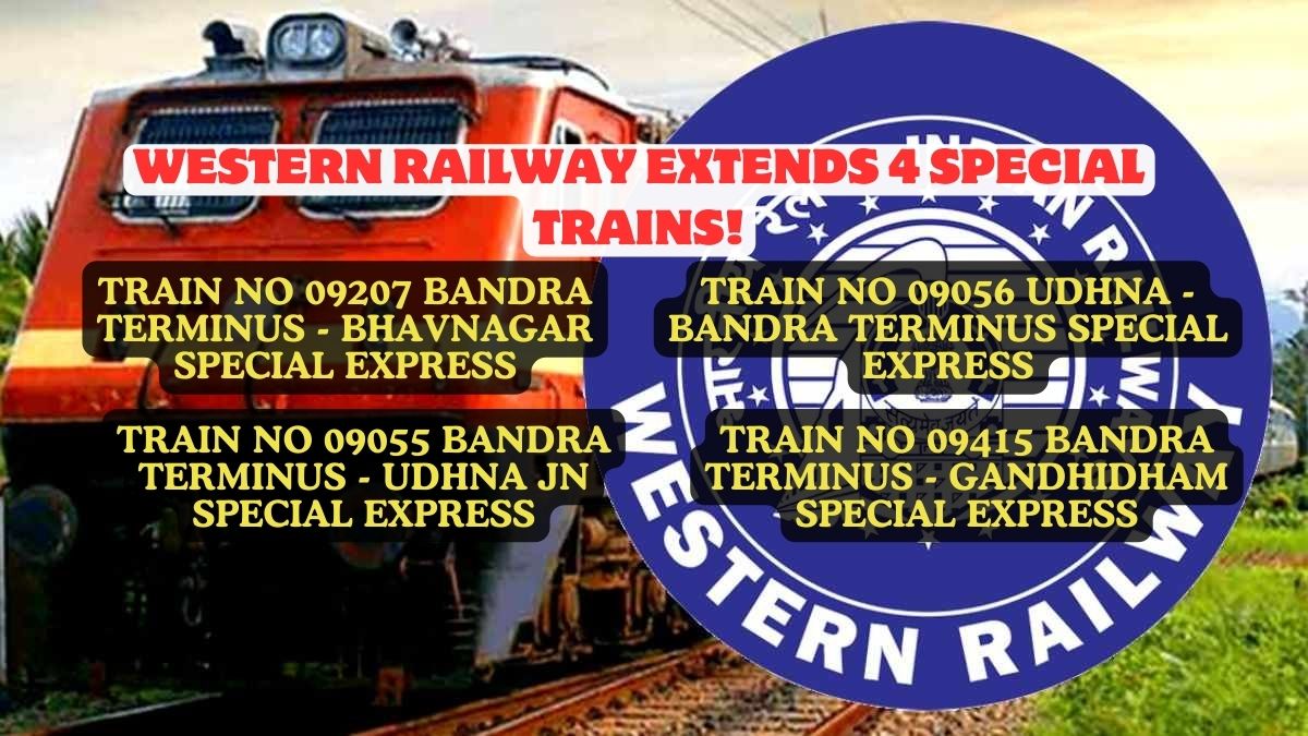 Western Railway Extends 4 Special Trains
