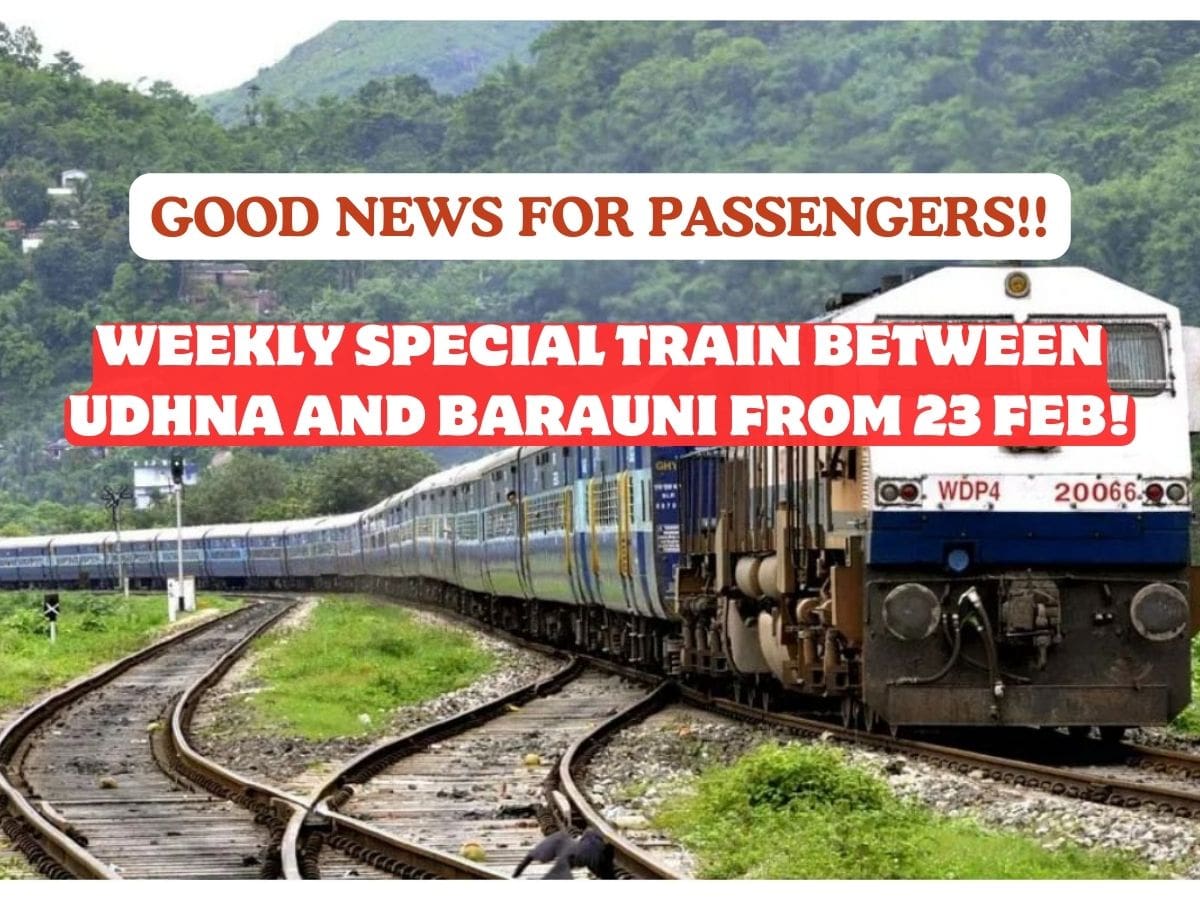 Special Train Between Udhna And Barauni